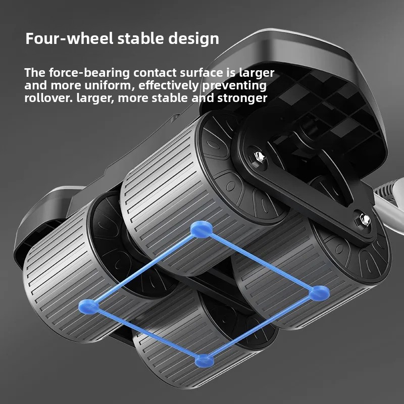 Ab Roller Wheel With Elbow Support - Vierwielige Elleboogsteun Ab Roller Roterende Roltrainer